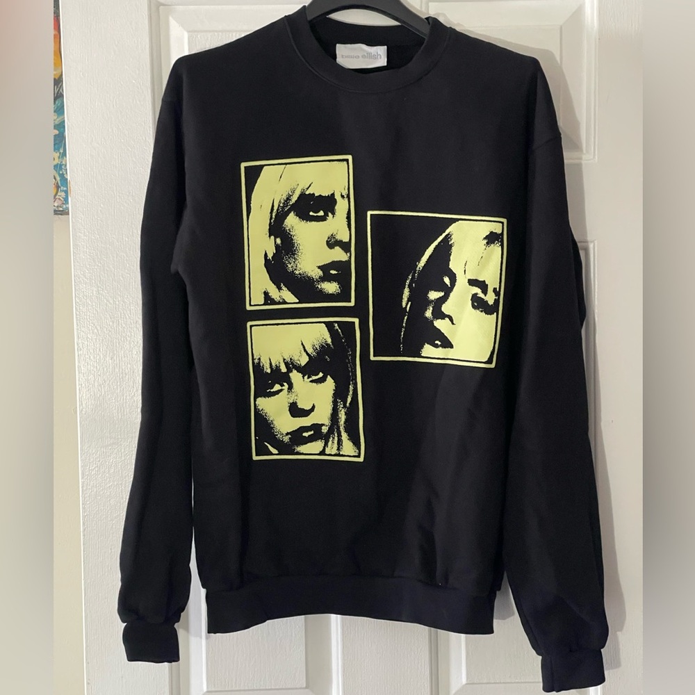 Billie Eilish Happier Than Ever World Tour 2022 Sweatshirt M Black Authentic